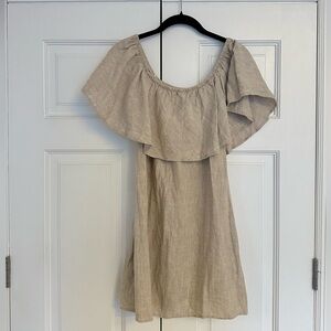 Reformation Off the Shoulder Linen Mini (sz XS)
